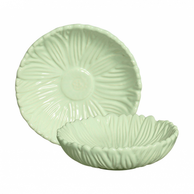 Vaso doce verde alecrim M alt 10 cm x 13cm lag.