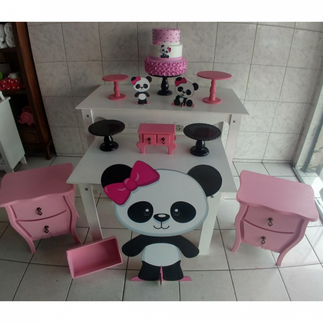 Decoração - Panda rosa