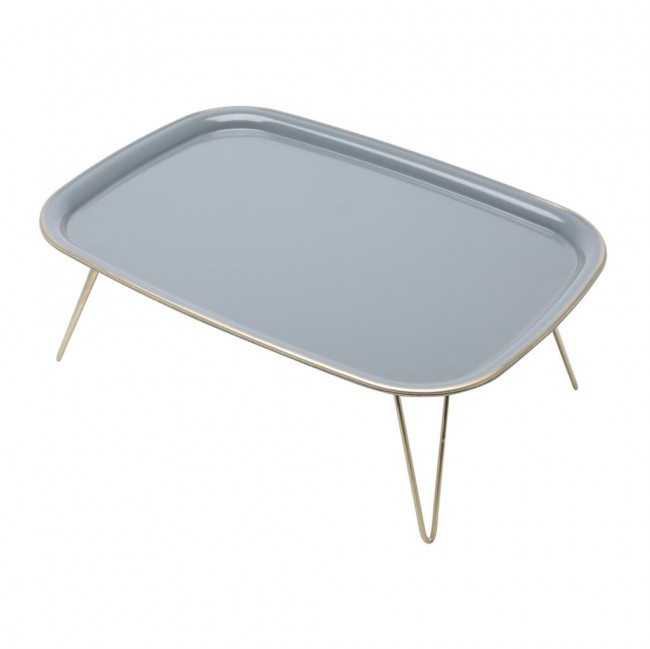 BANDEJA METAL TRIANGLE COM BORDA DOURADA 40X28