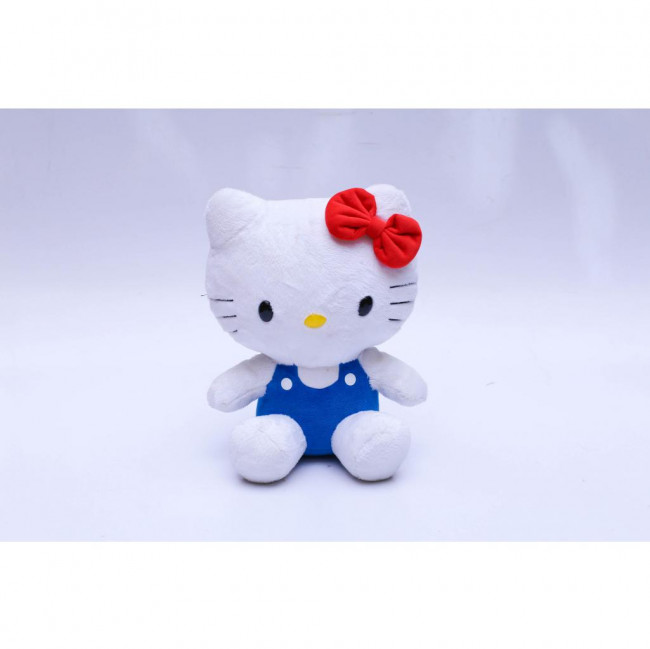 HELLO KITTY ROUPA AZUL LACO VERMNELHO 28X22