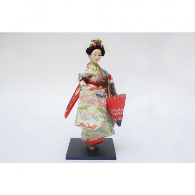 BONECA JAPONESA GUEIXA GUARDA CHUVA 30CM