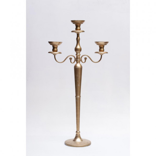 CANDELABRO DOURADO 3 VELAS G