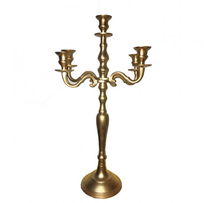 CANDELABRO DOURADO 5 VELAS P