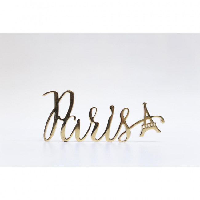 PARIS LETRAS METAL DOURADO 22CM