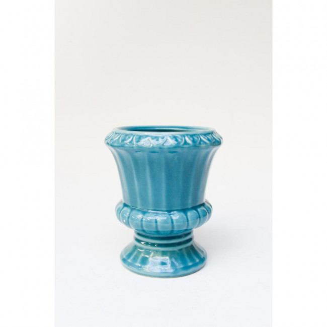 VASO CERAMICA CANELADO AZUL ANGRA 0,16X0,20