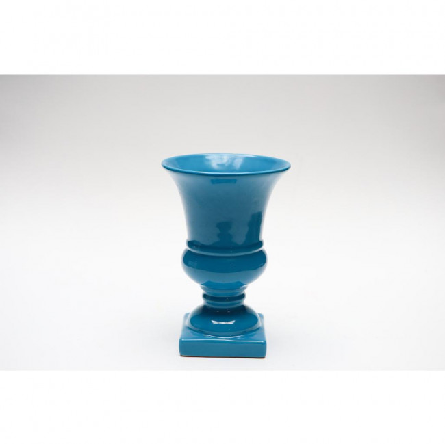 VASO CERAMICA PE QUADRADO AZUL CELESTE 20X29