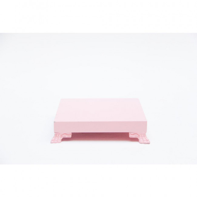 BANDEJA ROSA QUAD PEZINHO MDF 20X20