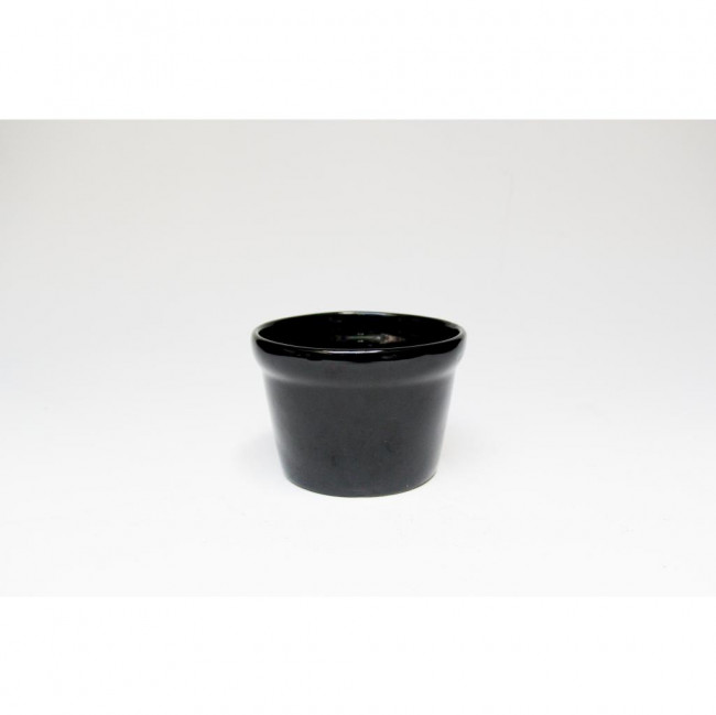 VASO CERAMICA PRETO 14X9