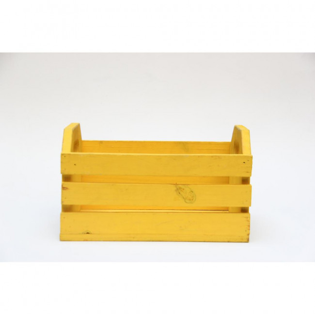 CAIXOTE DE FEIRA AMARELO P 35X21X20