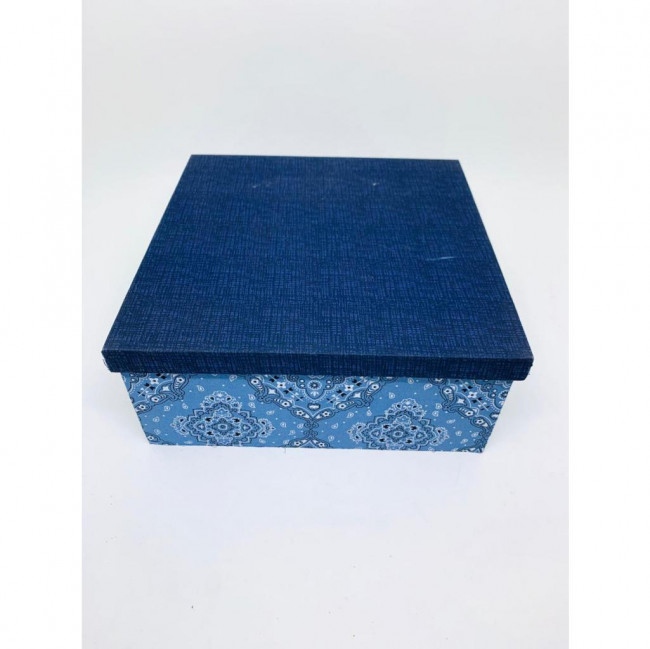 CAIXA ALTURA BANDANA AZUL QUADRADA 10X26X26 G