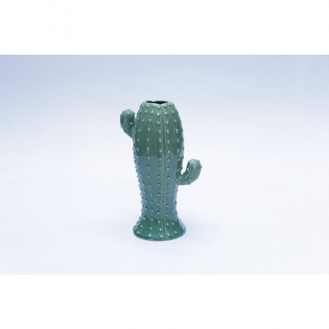 VASO CACTO VERDE CERAMICA 22CM