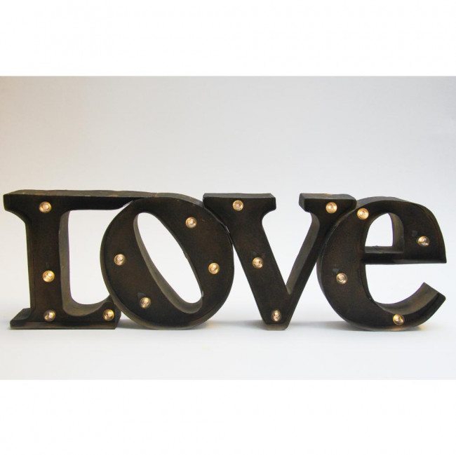 LUMINOSO LOVE METAL FERRUGEM 19X60