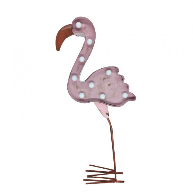 LUMINOSO FLAMINGO DE METAL 36X16