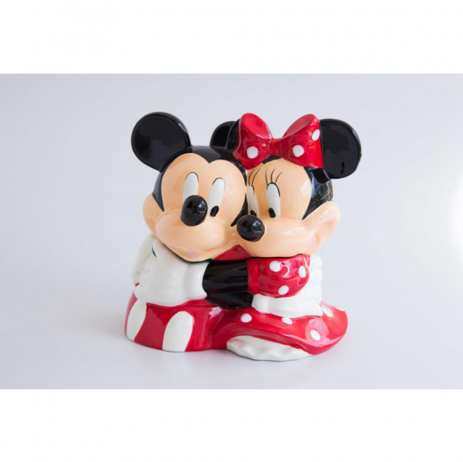 CACHEPOT MICKEY E MINNIE ABRAÇADOS CERAM 10X25