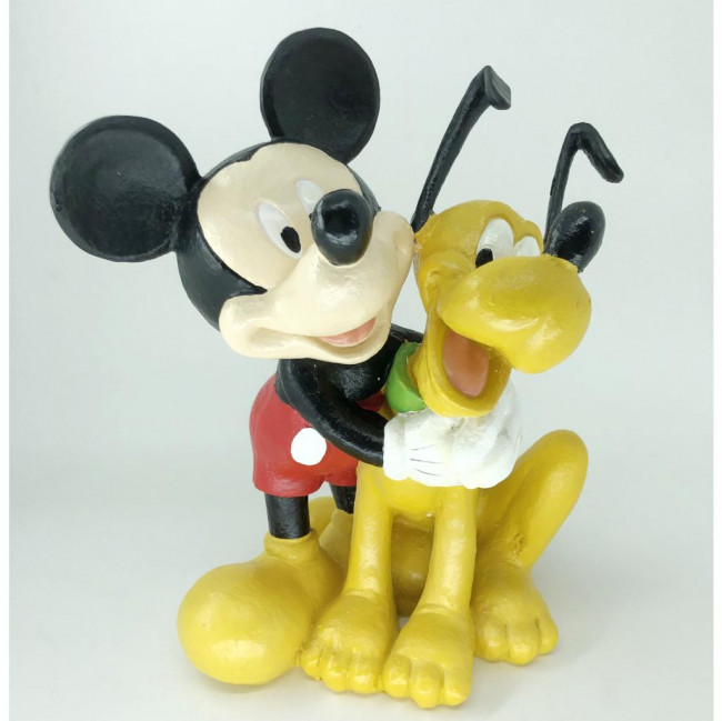 MICKEY E PLUTO DE RESINA 29X23