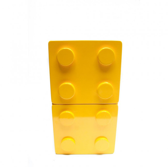 LEGO CRIADO MUDO 2 GAVETAS AMARELO 55X30