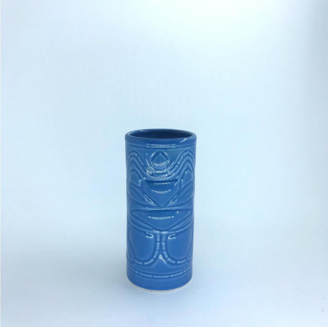 VASO TIKI AZUL 14X6