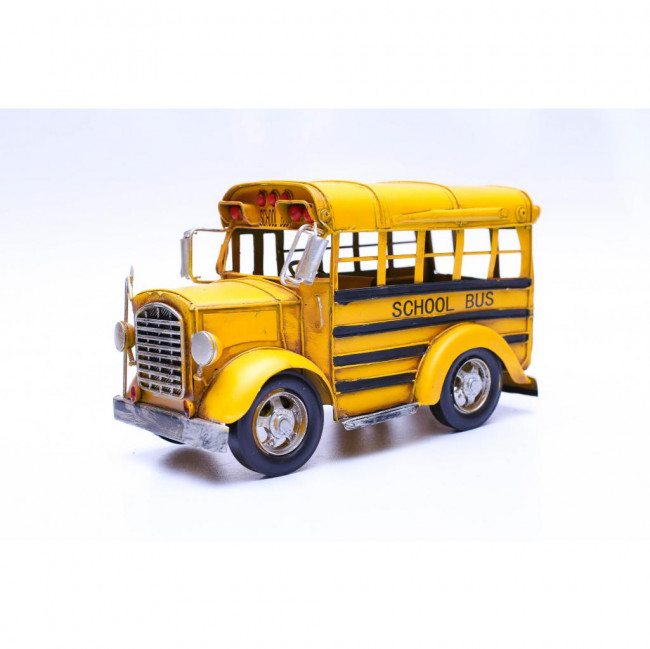 ONIBUS ESCOLAR AMARELO METAL 0,30X0,15