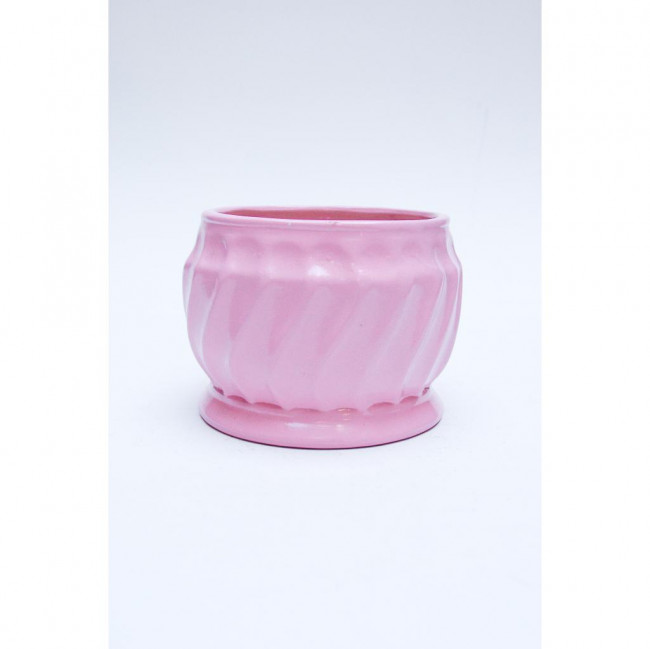 VASO CERAMICA SEM PE ROSA 14X12