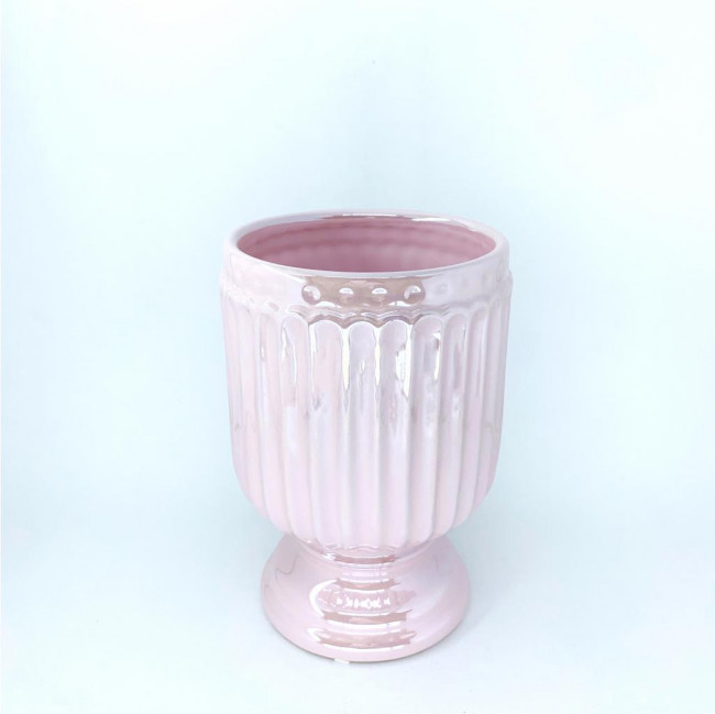 VASO ROSA PEROLIZADO G 21X14