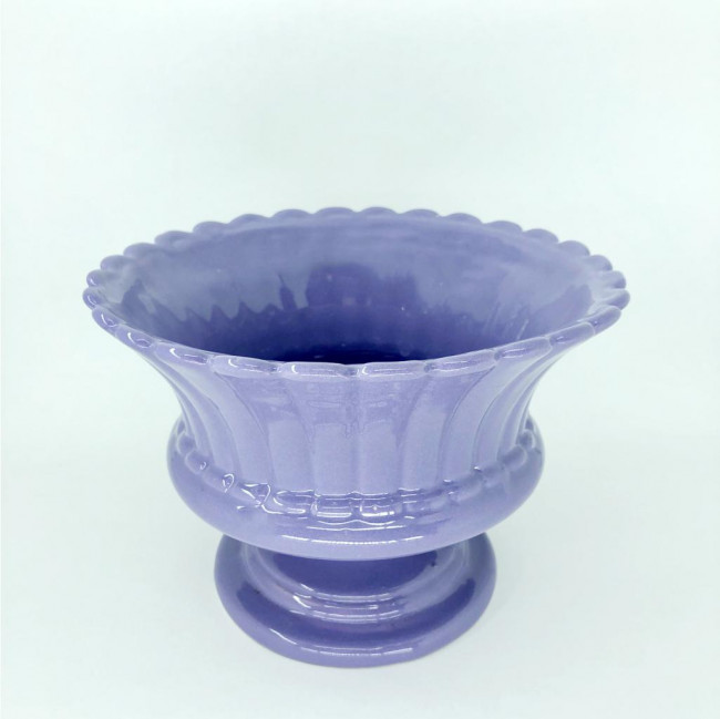 VASO TAÇA PÉTALAS LILAS 20X24