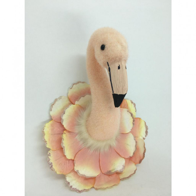 CABEÇA DE FLAMINGO DECORATIVA 33CM