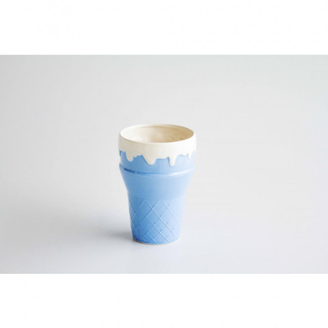 COPO DECORATIVO MILK SHAKE AZUL