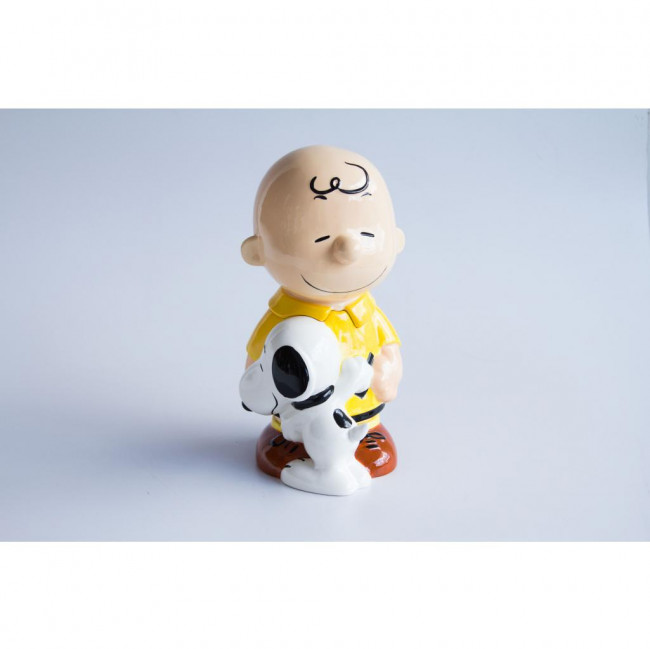 CHARLIE BROWN E SNOOPY ABRAÇANDO CERAMICA 35CM