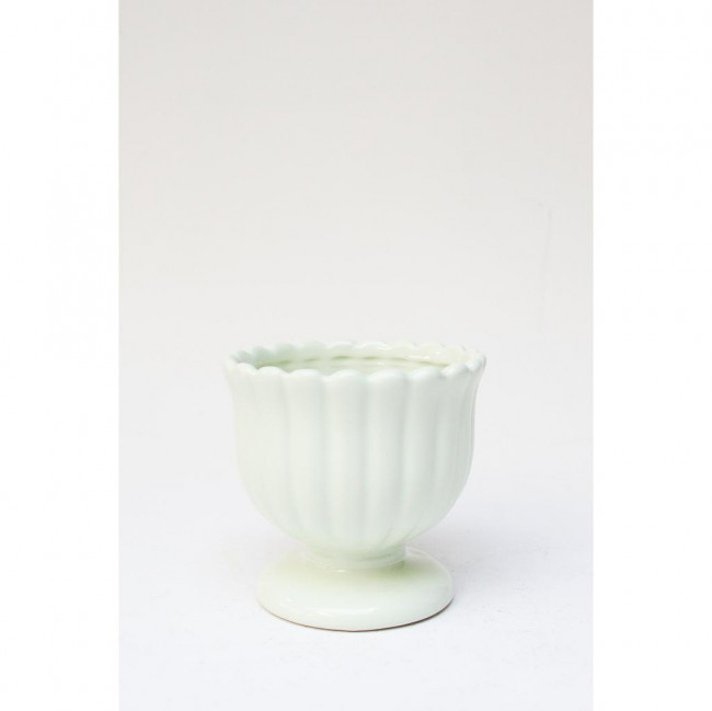 VASO CERAMICA PROVENCAL VERDE AGUA 13X13