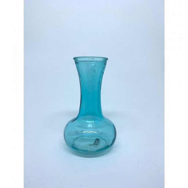 VASO DE VIDRO AZUL 20X11