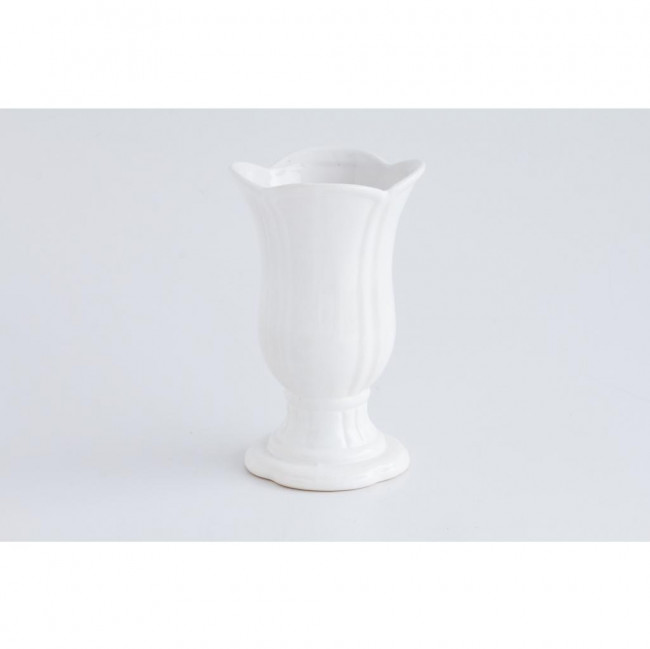 VASO FLORAL BRANCO M 22X12