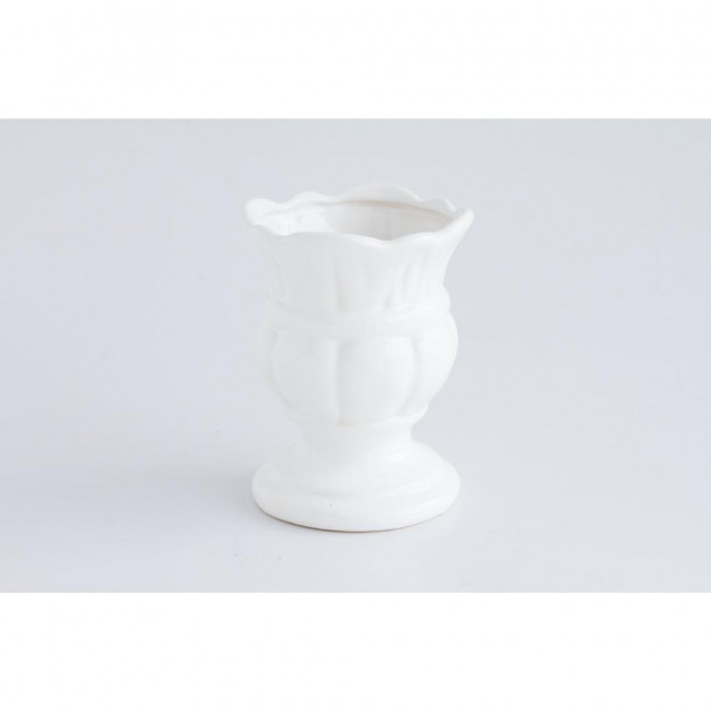 VASO FLORAL BRANCO MÉDIO