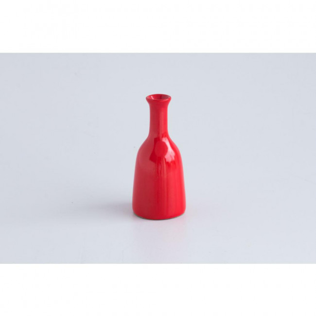 VASO GARRAFA CERAMICA P VERMELHO