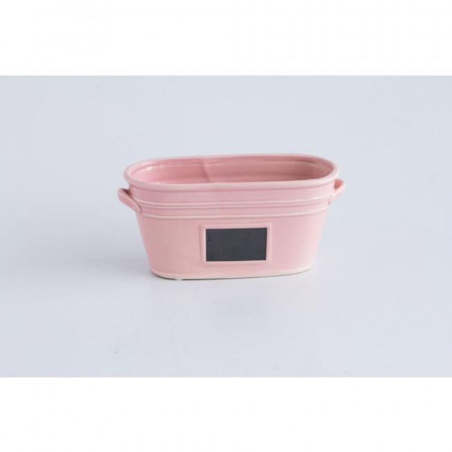 VASO CACHEPOT COM LOUSA ROSA ANTIGO