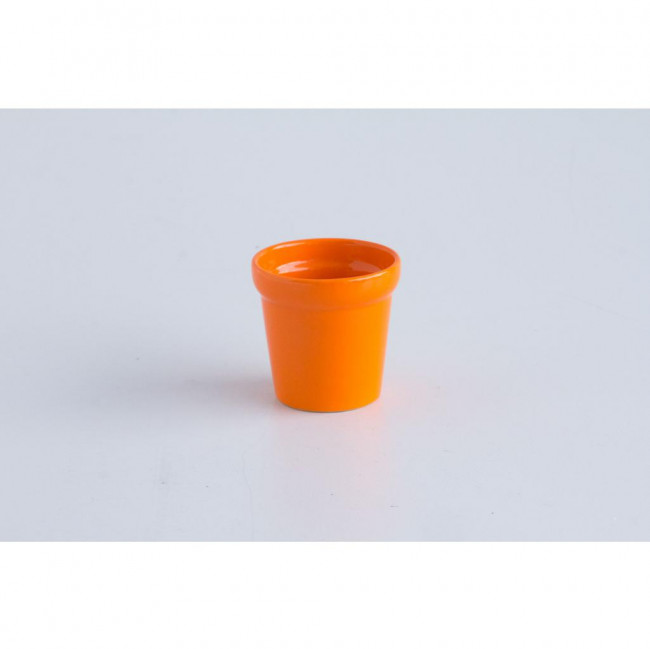 MINI VASO LARANJA CERAMICA