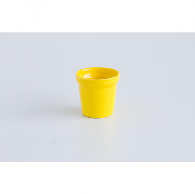 MINI VASO AMARELO CERAMICA