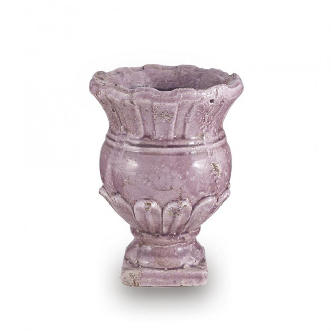 VASO ROXO CLARO RUSTICO BASE QUAD P 12X9