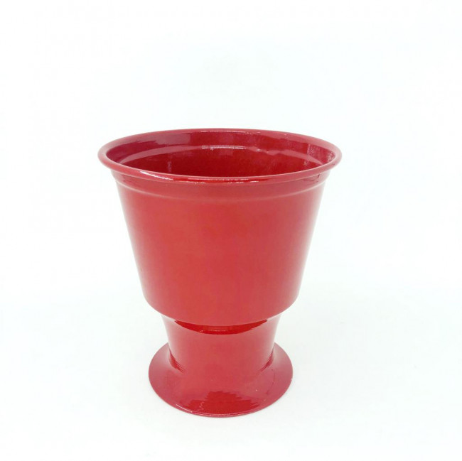 VASO METAL TACA VERMELHO 13X12