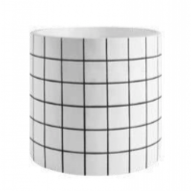 LVS387 VASO GRID CIMENTO BRANCO G 19D 17H