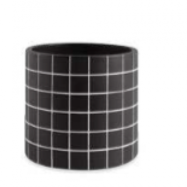 LVS389 VASO GRID CIMENTO PRETO P 13D 12H