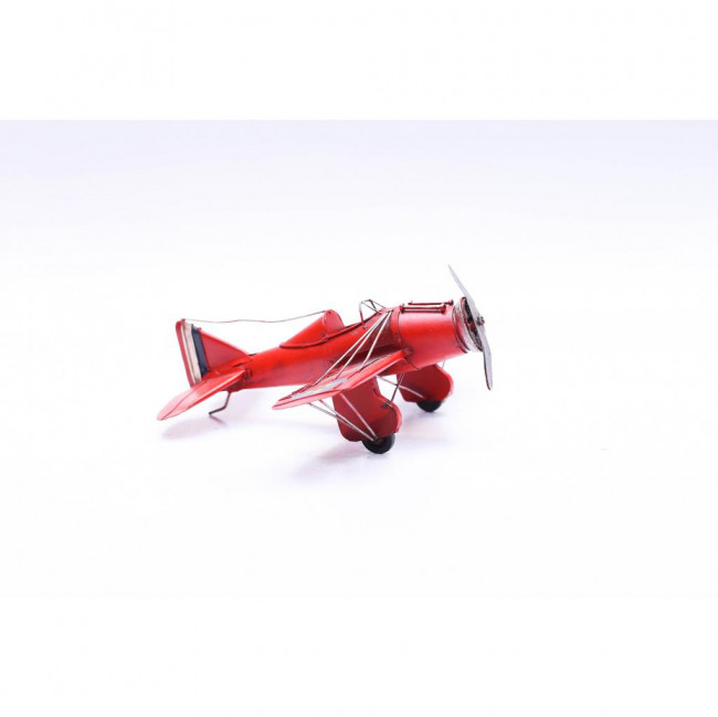 AVIAO DECORATIVO VERMELHO VINTAGE M ALVO
