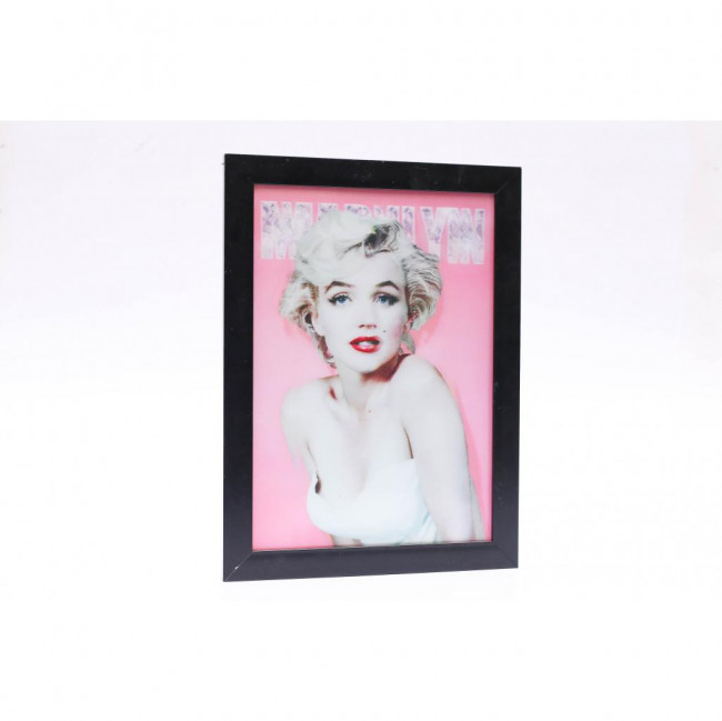 QUADRO MARILYN MONROE ROSA 3D 0,39X0,29