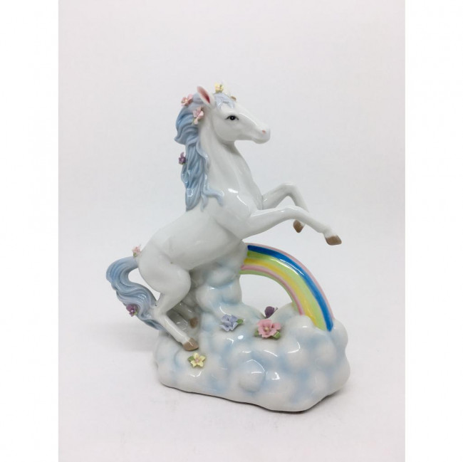 UNICORNIO CAIXA MUSICAL CERAMICA 20X17