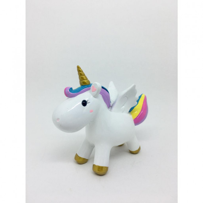 UNICORNIO BRANCO C/ ASAS 16X17