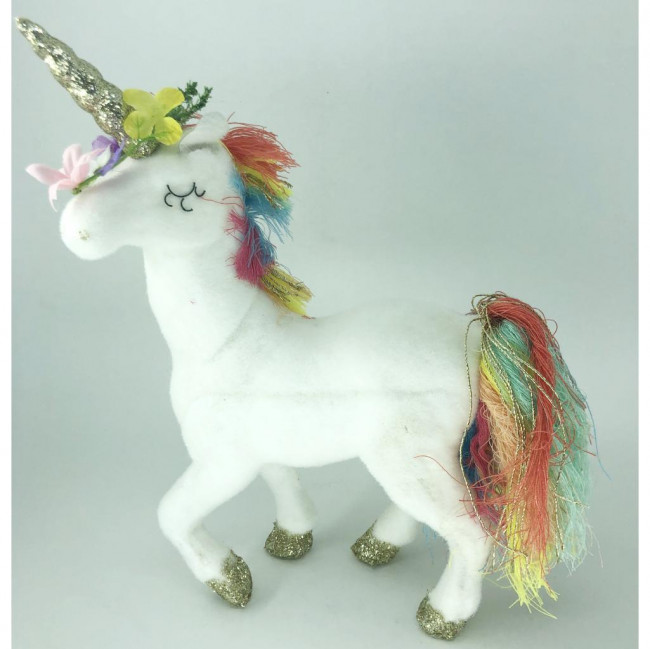 UNICORNIO DECORATIVO POLIESTER 32X26