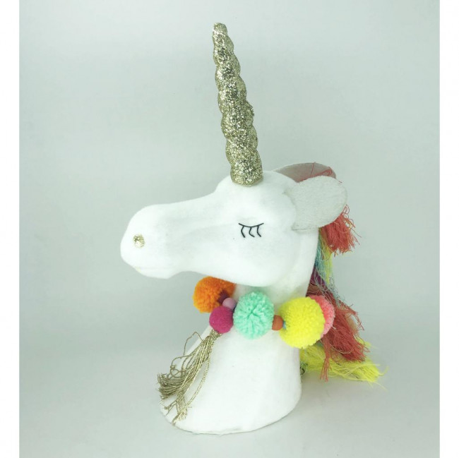 CABECA DE UNICORNIO POLIESTER 36CM