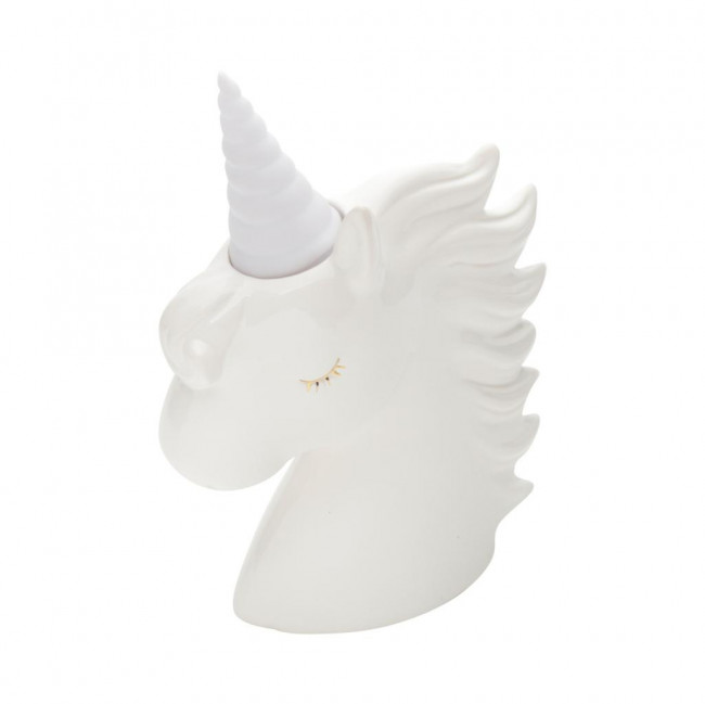 BUSTO UNICORNIO COM CHIFRE DE LED 25X18