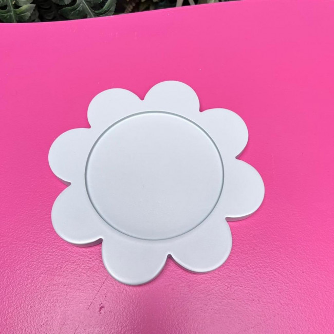 BANDEJA FLOR MDF 22CM AZUL BEBE