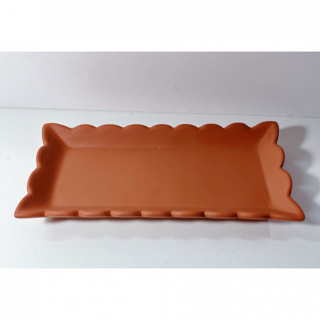 BANDEJA ONDINHAS 25X12 TERRACOTA