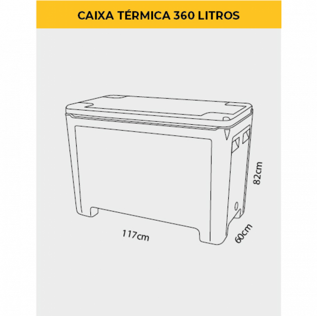 Caixa Térmica 360 litros Polietileno